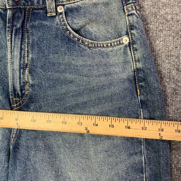 NEW H&M Curvy Wide-Leg High-Waist Jeans Sz 2 Blue‎ Stretch Denim - Picture 5 of 12